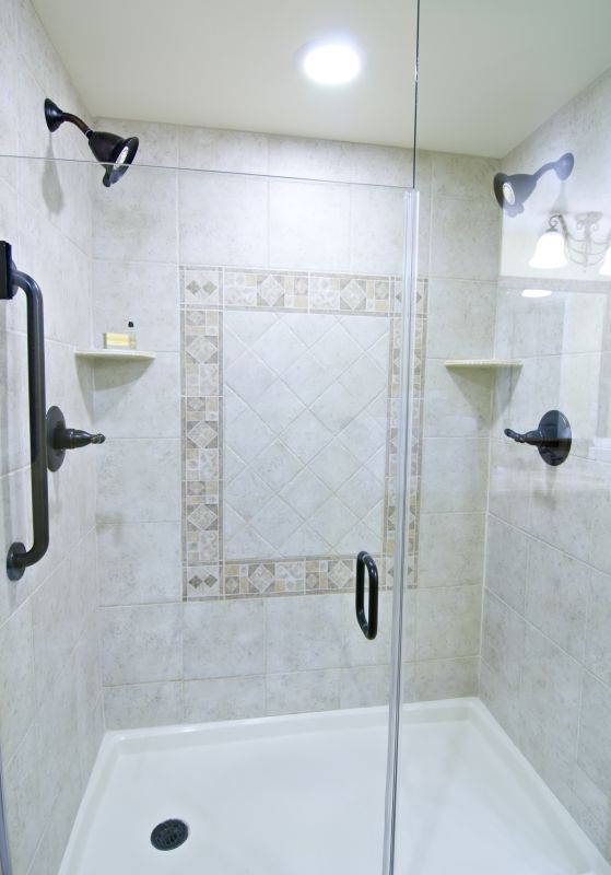 Contemporary Shower with Frameless Door