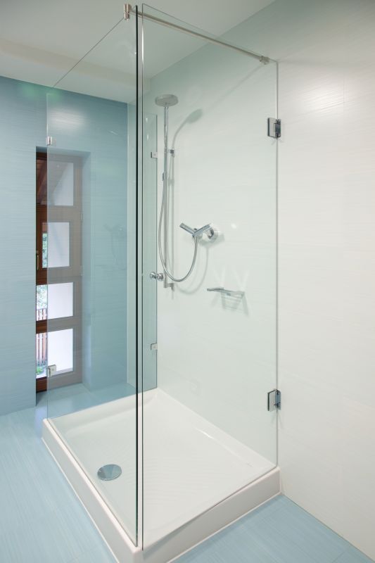 Sleek Shower with Glass Door